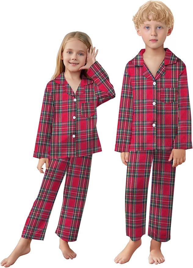 Schbbbta Family Matching Pajamas Holiday Sleepwear Long Sleeve Pjs Sets - Image 3