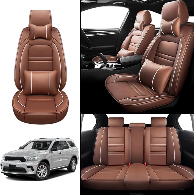 Car Seat Covers for Dodge Durango 2004-2025 | 5-Seats Seat Covers, Waterproof - Image 2