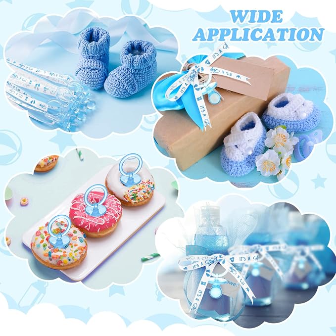 Chengu 100 Pcs Baby Shower Pacifiers Necklace, Acrylic Pacifiers Necklace Charm - Image 5