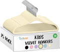 25 Premium Kids Velvet Hangers by TECHZOO