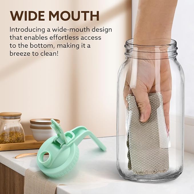 Breast Milk Pitcher, 32 OZ Mason Jar Pitcher - Image 3