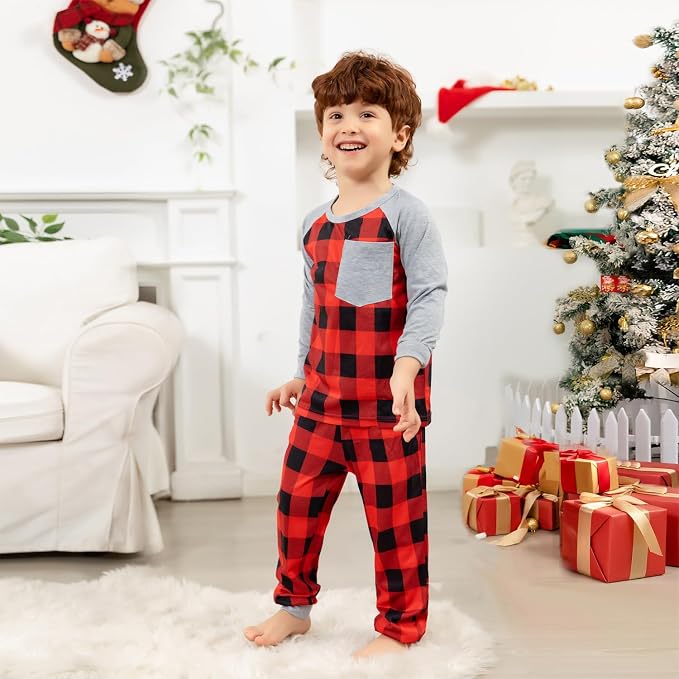 Schbbbta Family Matching Pajamas Holiday Sleepwear Long Sleeve Pjs Sets - Image 7