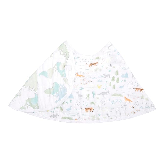 aden + anais Essentials Burpy Bib, 100% Cotton Muslin, Soft Absorbent 4 Layers by adenanais