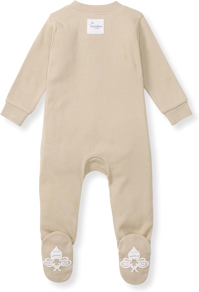 Burt’s Bees Baby Boys' One-Piece Sleep and Play 100% Organic Cotton PJs - Image 2