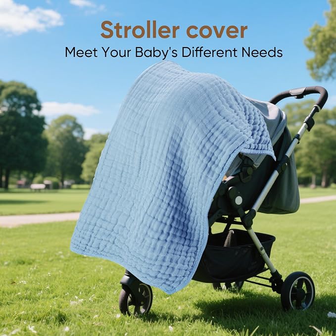 Muslin Hooded Baby Towels 100% Cotton ，Super Soft Muslin Baby Bath Towel - Image 6