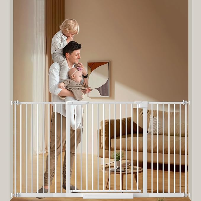 DEARBB Extra Wide Baby Gate Ultra Narrow Spacing 30.11-77.36" Pressure Mounted by DEARBB