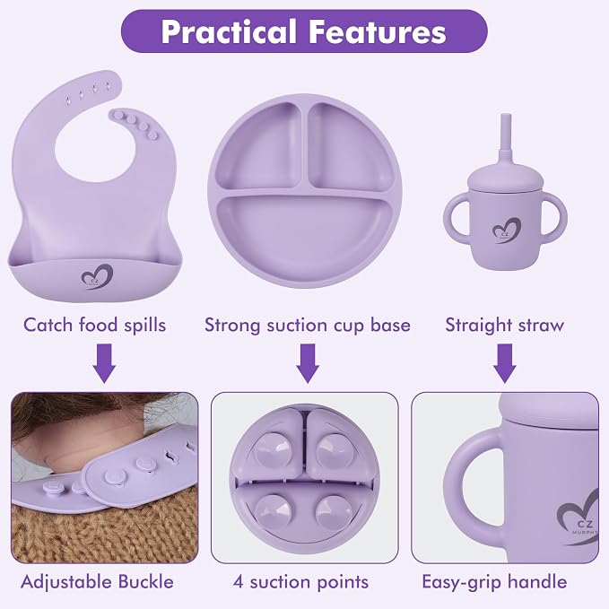 Silicone Baby Feeding Set Essentials, Baby Led Weaning Supplies, Baby Spoons - Image 7
