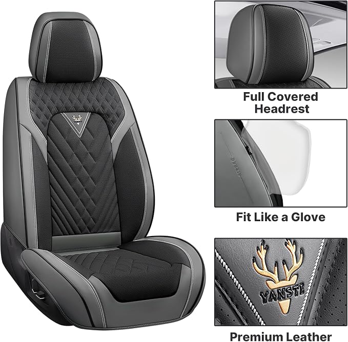 Car Seat Covers Full Coverage Seat Cover Premium Waterproof Faux Leather - Image 6
