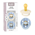 BIBS Pacifiers - Studio 2 Pack | Round Nipple Baby Pacifier | BPA Free Natural by BIBS