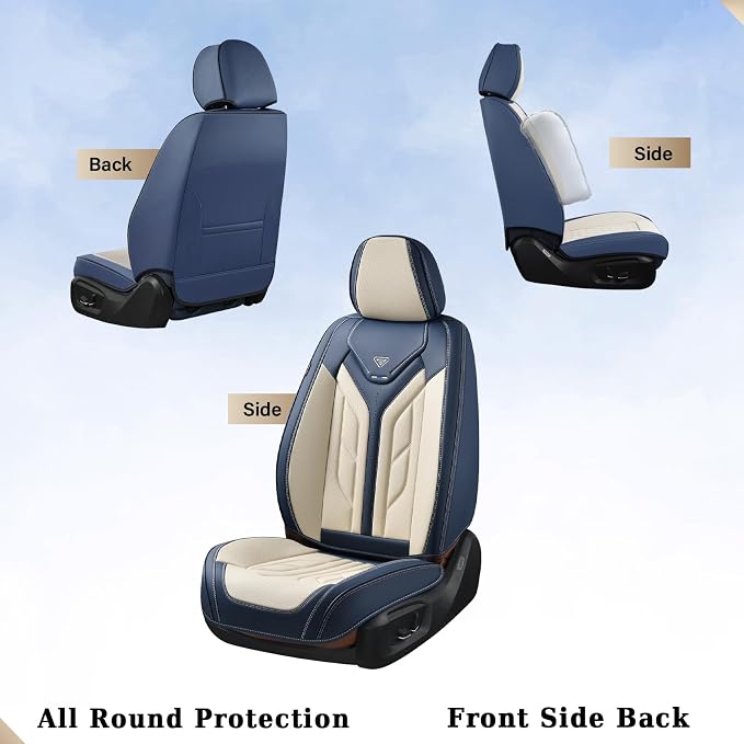 Coverado Car Seat Covers Front Seats Only, Leather Car Seat Protectors - Image 4