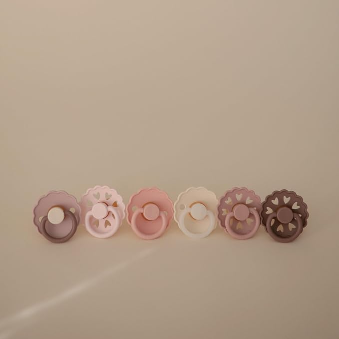 FRIGG SilkySoft Silicone Baby Pacifier 6-Pack Blooming Love | Made in Denmark | - Image 3