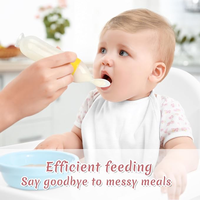 Baby Food Feeder 4 Pack Silicone Baby Food Dispensing Spoon-WAJIAYON, 3 oz - Image 6