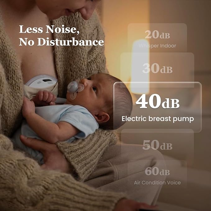M1 2025 Upgrade Hands Free Wearable Breast Pump, Breastfeeding Pump Electirc - Image 3