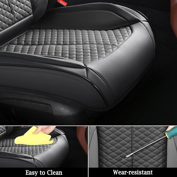 Doogo Car Seat Covers Full Set, Leather Seat Covers 5 Seats, Automotive Seat - Image 6