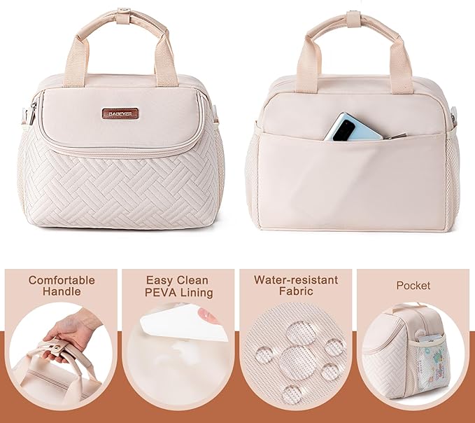 Breastmilk Cooler Bag with Ice Pack Fits 6 Baby Bottles up to 9 Ounce, Wearable - Image 4