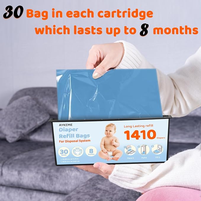 90 Bags Diaper Pail Refills Bags Compatible - Image 4