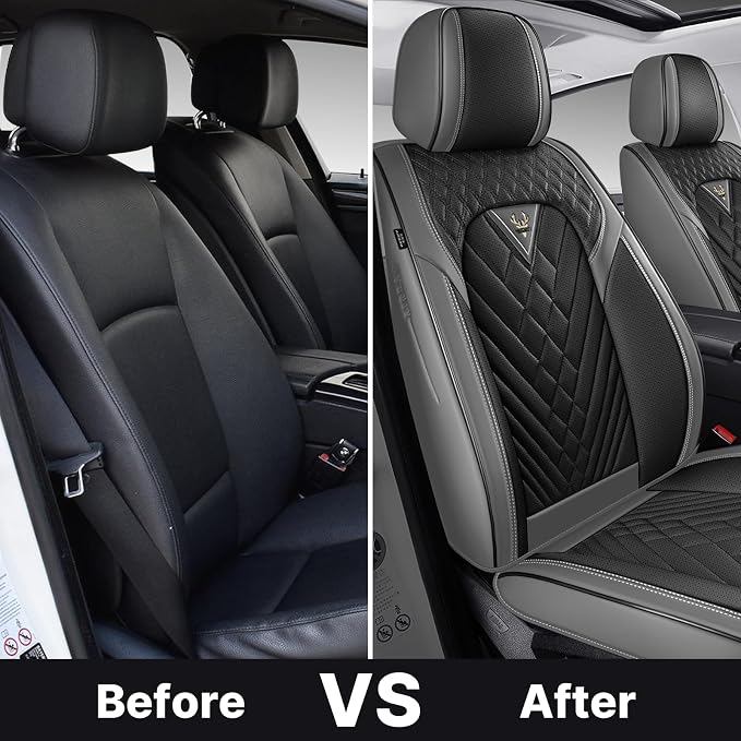 Car Seat Covers Full Coverage Seat Cover Premium Waterproof Faux Leather - Image 9