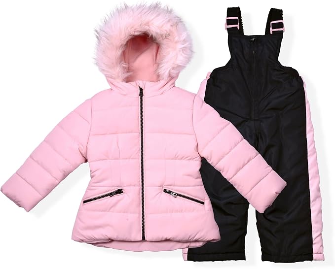 Arctic Quest Little Girls Bib Snow Pants and Ski Jacket Water-Resistant Snowsuit by ArcticQuest