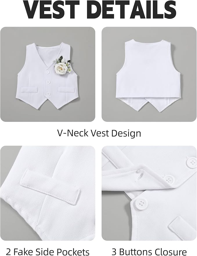 Coco&RARA Baby Boy Clothes Suits Infant Gentleman Outfits, Formal Dress - Image 5