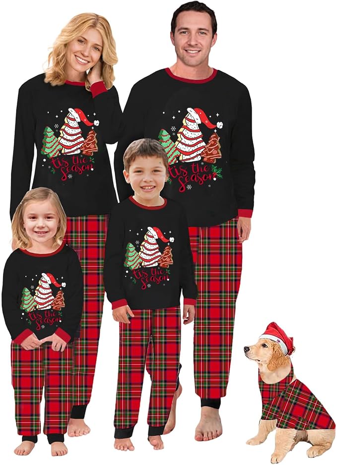 Awoscut Christmas Family Matching Pajamas Christmas Pjs Holiday Nightwear by Awoscut