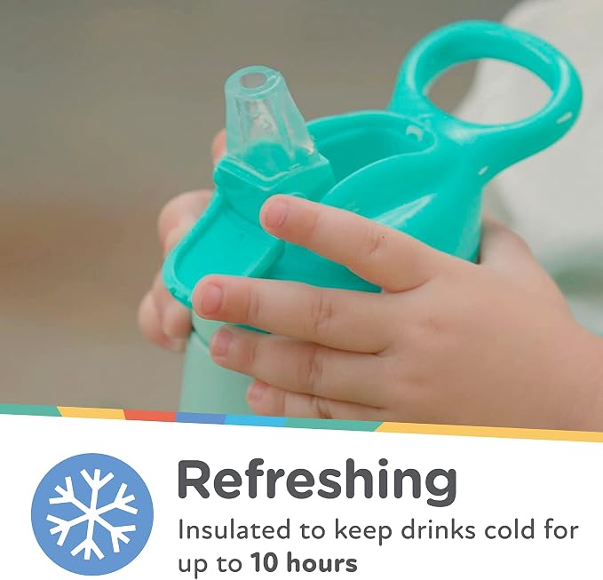 Nuby Thirsty Kids No Spill Flip-It Reflex Stainless Steel Travel Cup or Water - Image 7