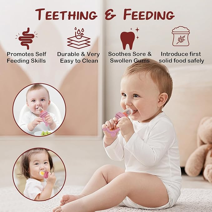 WAJIAYON Baby Breastmilk Popsicle Molds & Baby Fruit Feeder, Infant Food - Image 5