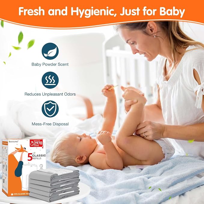 5 Pack Refills Compatible with DEKOR CLASSIC Diaper Pails | 20% Extra Length - Image 5