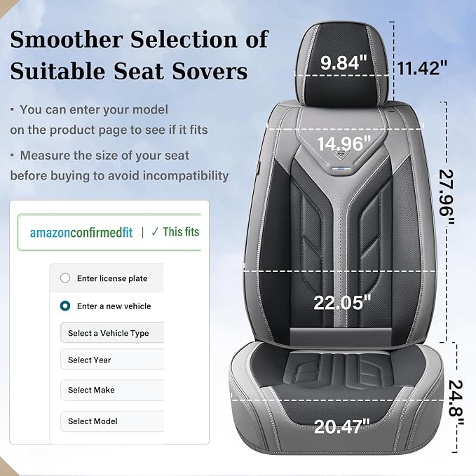 Coverado Seat Covers, Car Seat Covers Front Seats, Leather Seat Covers - Image 5