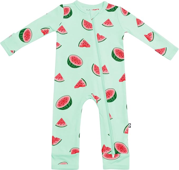 KYTE BABY Unisex Rayon Made From Bamboo Zippered Rompers 0-24 Months by KYTEBABY