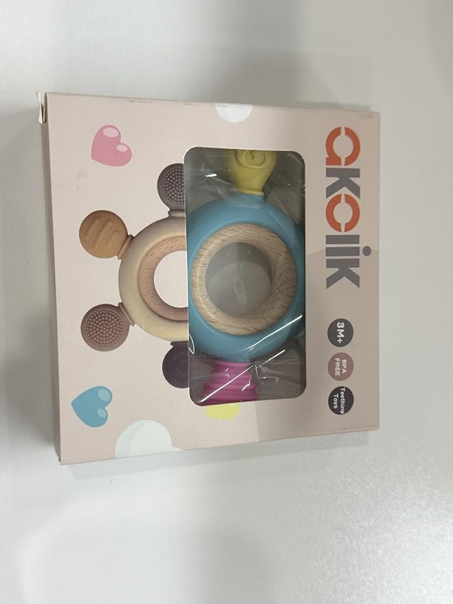 akolik Teething Toys for Babies, Baby Teethers Toy Teething Ring Silicone - Image 8