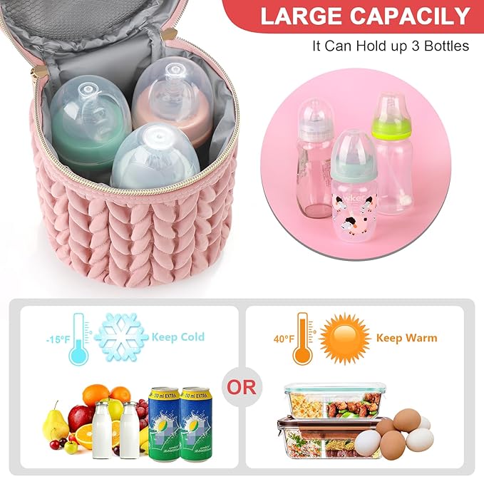 Accmor Breastmilk Cooler Bag, Insulated Baby Bottle Cooler Tote Bags - Image 2