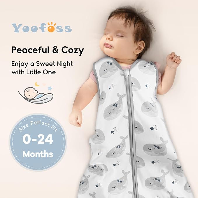 Yoofoss Baby Sleep Sack 6-12 Months 0.5 Tog Wearable Blanket - Image 7
