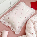 BuLuTu Cotton Muslin Ruffle Edge Kids Toddler Pillowcase Standard, Cherry by BuLuTu