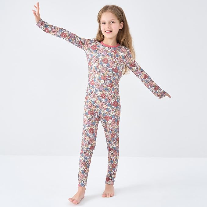 pureborn Baby Toddler Kids Viscose from Bamboo Pajamas Set Pjs 2pcs 18M-8Y - Image 2