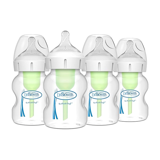 Dr. Brown's Natural Flow Anti-Colic Options+ Wide-Neck Baby Bottles 5 oz/150 mL by DrBrowns