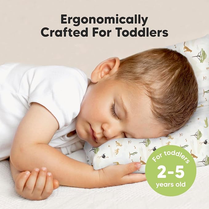 KeaBabies Toddler Pillow with Pillowcase, Jumbo 14X20 - Image 2