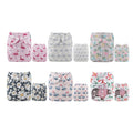 ALVA 6 Pack Cloth Diaper with 12 Inserts One Size Adjustable Washable Reusable by ALVABABY