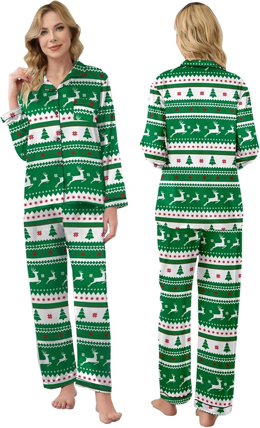 Schbbbta Family Matching Pajamas Holiday Sleepwear Long Sleeve Pjs Sets - Image 5