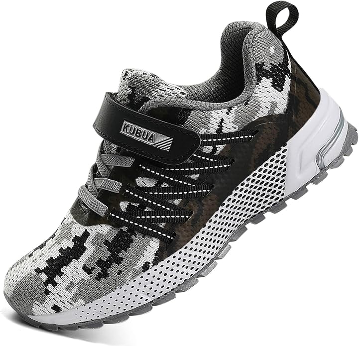 KUBUA Kids Sneakers for Boys Girls Running Tennis Shoes Lightweight Breathable by KUBUA