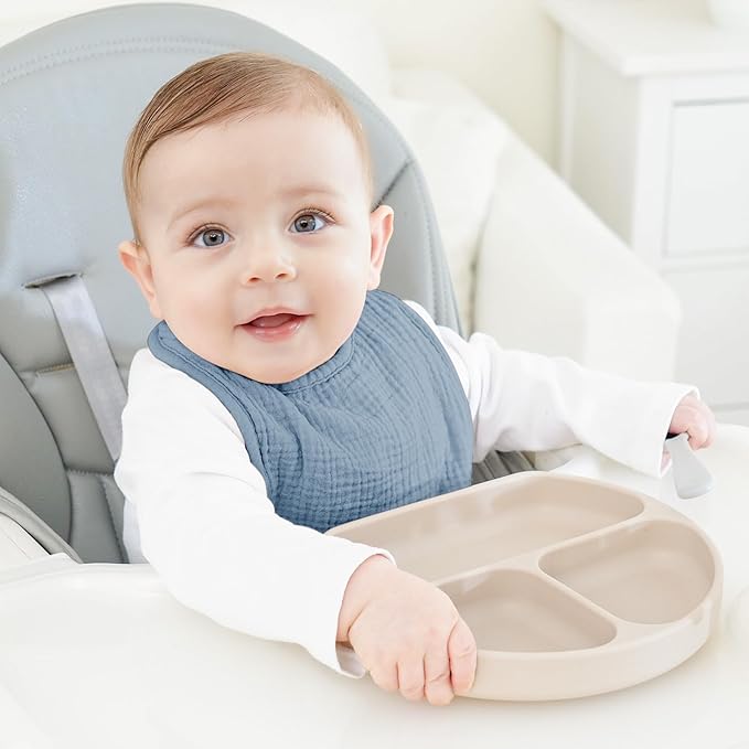 100% Cotton Muslin Baby Bibs 10-Pack Baby Drool Bibs - Image 3