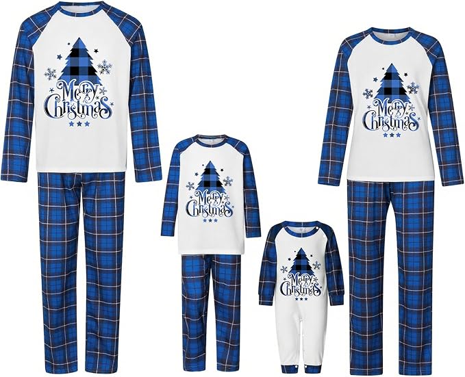 Awoscut Christmas Family Matching Pajamas Christmas Pjs Holiday Nightwear - Image 5