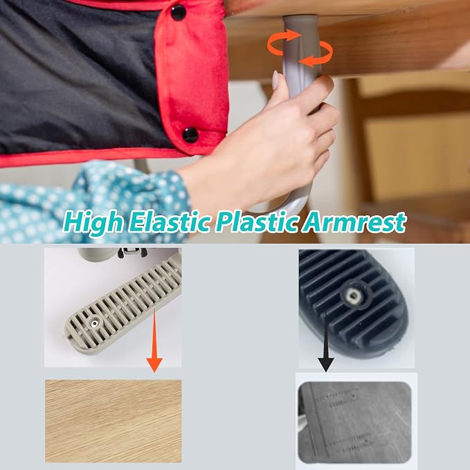Fast Hook On Chair with Dining Tray, Fold-Flat Storage and Tight Fixing Clip - Image 9
