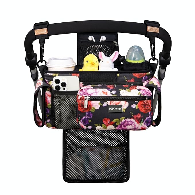 TOPDesign Universal Baby Stroller Organizer, Stroller Caddy by TOPDesign