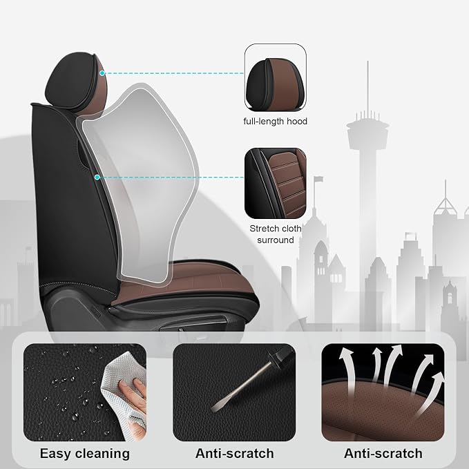 JOJ Car Seat Cover Fit for Toyota Highlander 2001-2025, 7 Seat Car Seat Cover - Image 6