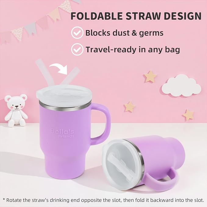 Bella's Friends Handy Mini Tumbler – Adorable 9 oz Toddler Sippy Cup, Stainless - Image 6