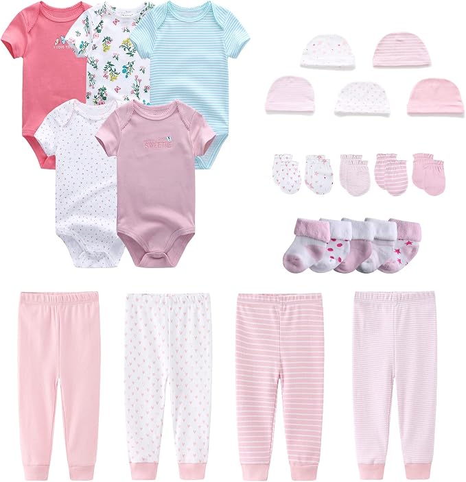 Newborn Layette Gift Set Bodysuits Pants by MAMIMAKA