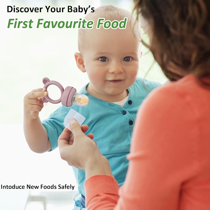 Silicone Baby Fruit Food Feeder & Mini Freezer Nibble Tray, Breastmilk Popsicle - Image 6