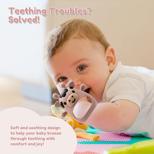 2 Pack Baby Teething Toys 0-6 6-12 Months, Adjustable Anti Dropping Wrist - Image 2
