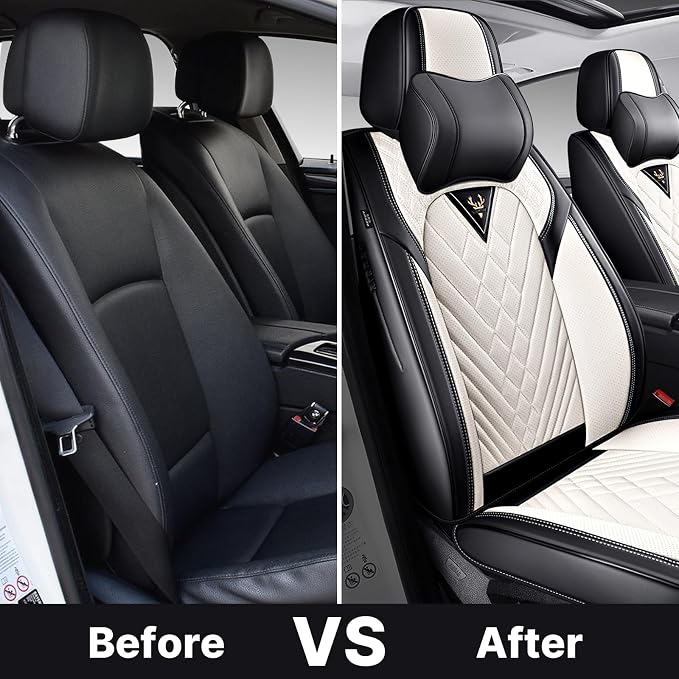 Car Seat Covers Full Coverage Seat Cover Waterproof Faux Leather Cushion - Image 7