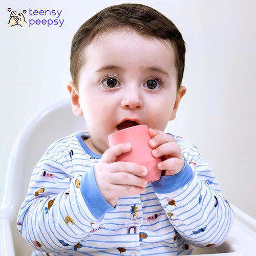 2 Pack Tiny Cup for 4+ Months | Silicone Baby Cups 6-12 Months, Infant Training - Image 2